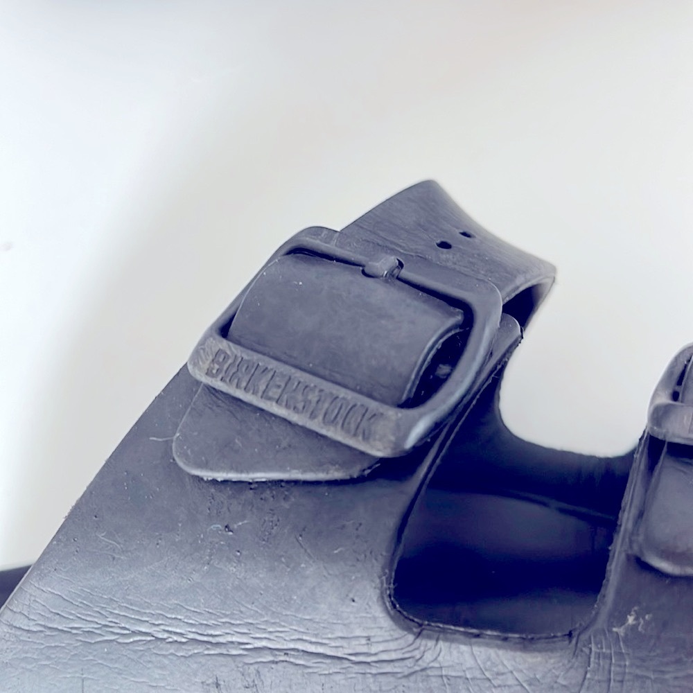 Birkenstock Black Double Strap Water Sandals Size 7-Slip-On Slides - Picture 3 of 9